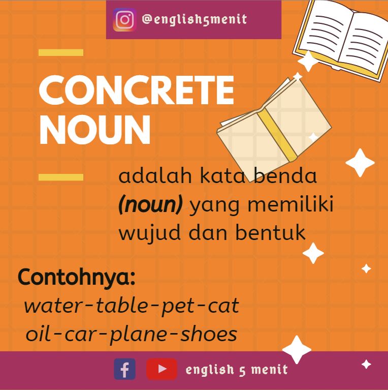 Concrete Noun: Pengertian dan Contohnya – English 5 Menit